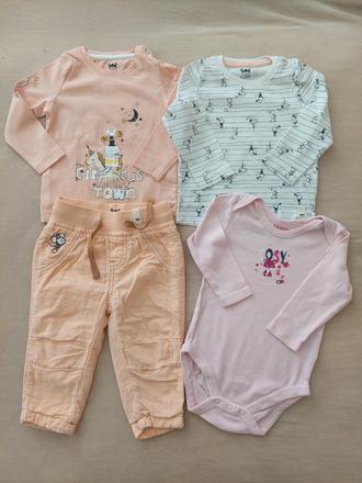 Teplejšie nohavice,dva trička a body, 68