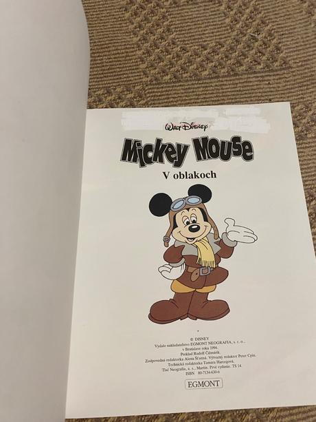 Zberateľská kniha walt disney mickey mouse v oblak, 