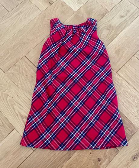 Cervene kockovane saty, h&m,128