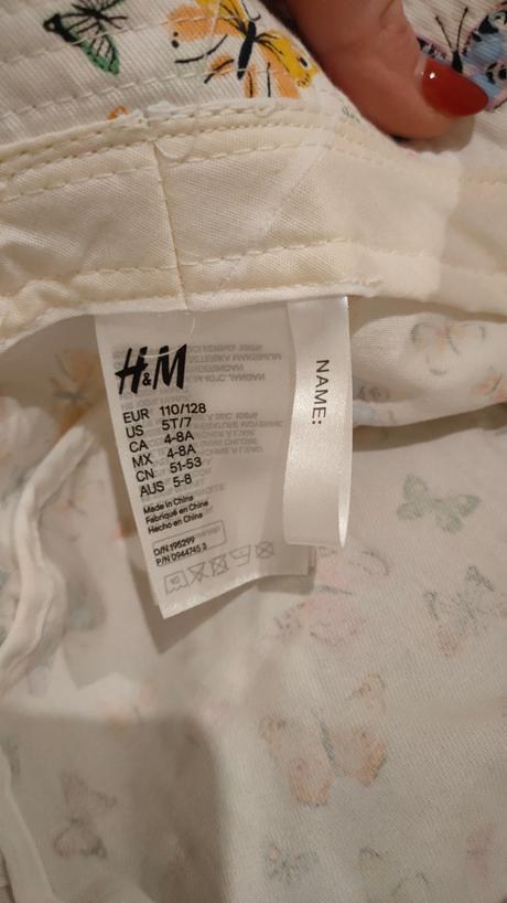 Klobúčik s motýlikmi, h&m,110