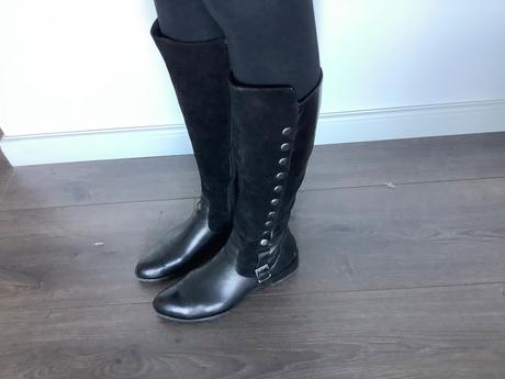 Vysoké čierne kožené čižmy 39, 39