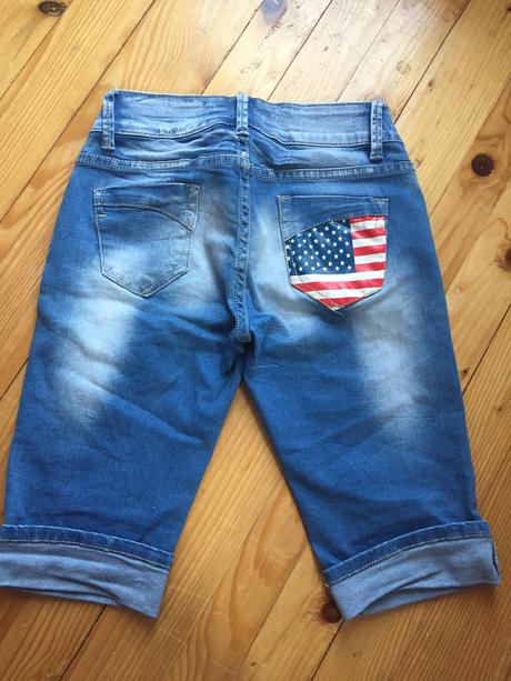 Dámske riflové trištvrťáky, s