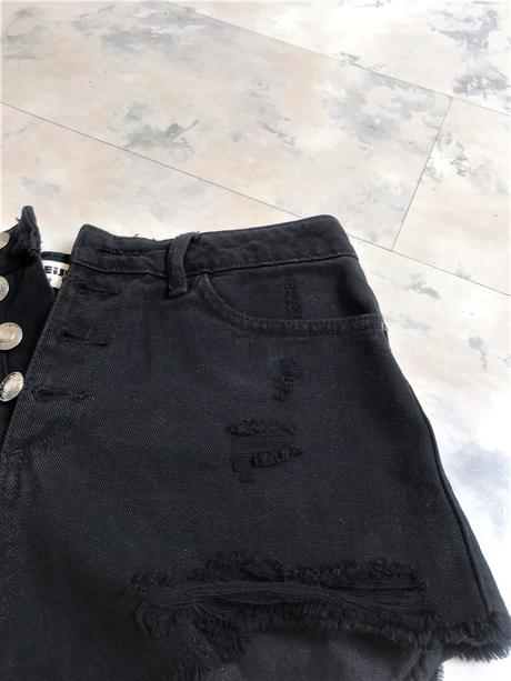 Ostranbané riflové kraťasy s vyšším pásom, tally weijl,s