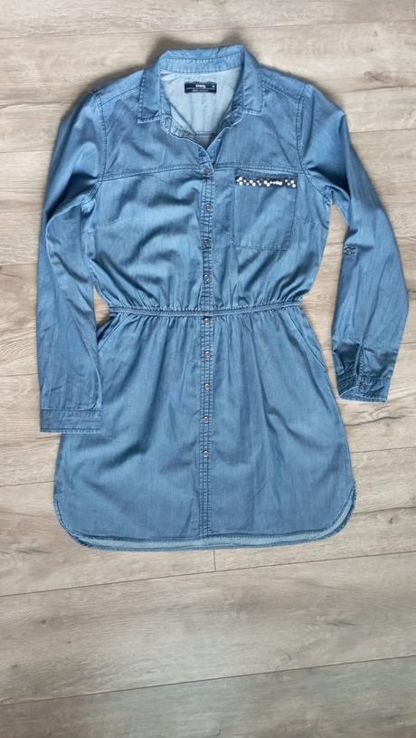 Pekné riflové šaty s/m (už s poštovným), sinsay,164