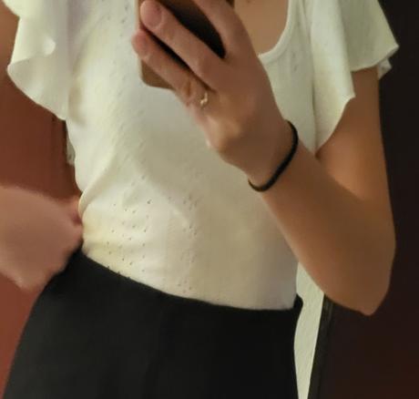 Madeira tricko s volanovymi rukavmi, s