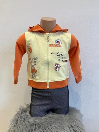 Dievčenská mikina s kapucňou frog (86-92), frog,86