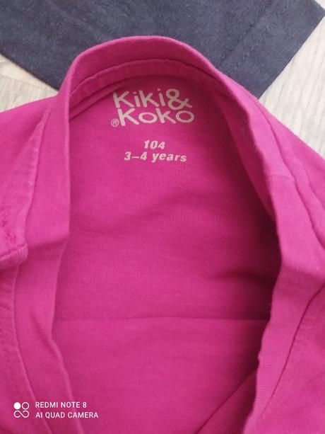Dievčenské tričká 3x, v. 104, kiki&koko,104