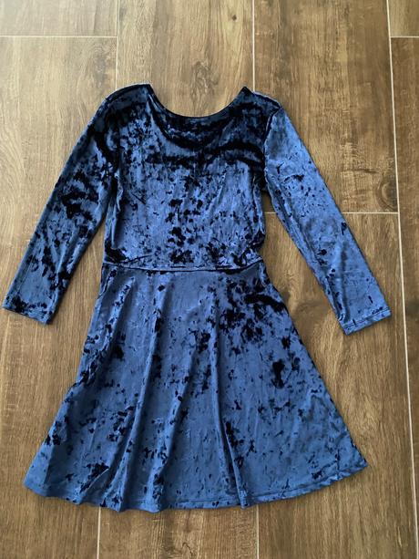 Zamatové saty, h&m,158