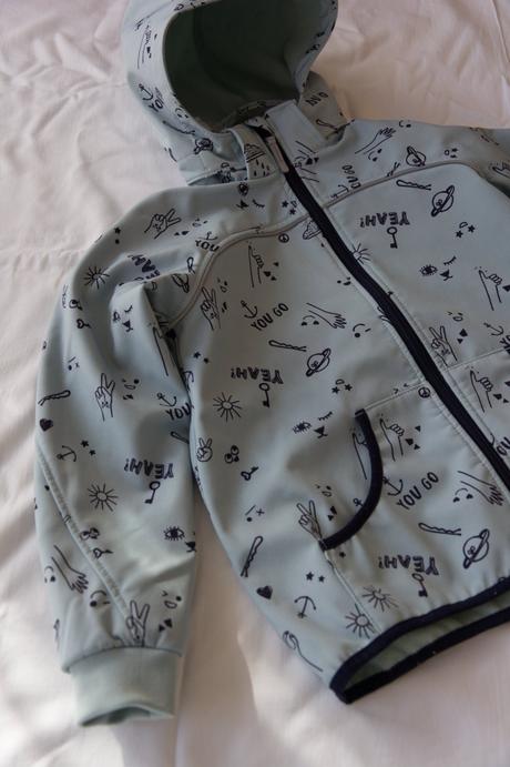 Softshellová bunda mentol, h&m,128