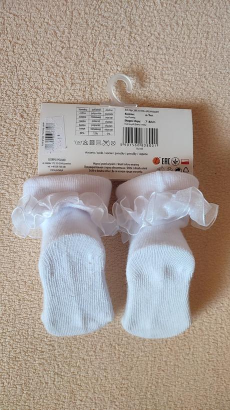 Detské ponožky s volánikom 6-9m, 18