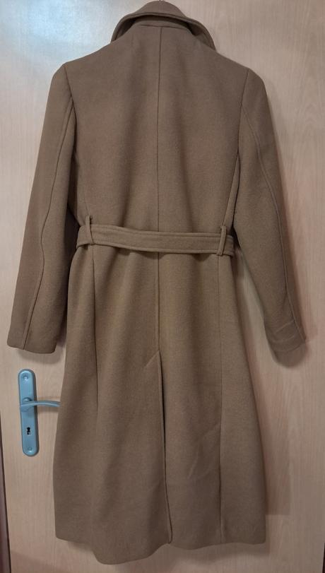 Hnedy teply dlhy kabat 40 h&m, h&m,40