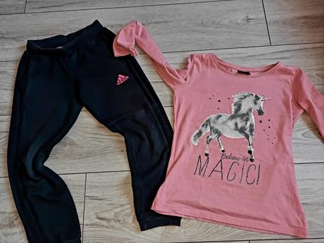 Tepláky, tričko gratis, adidas,140