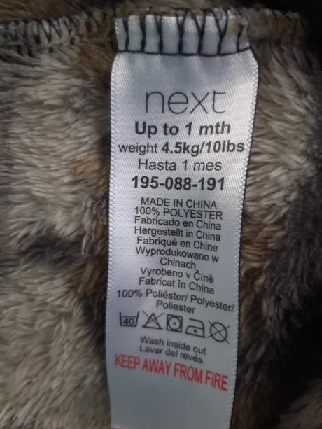 Next plysovy overal (56/62), next,56