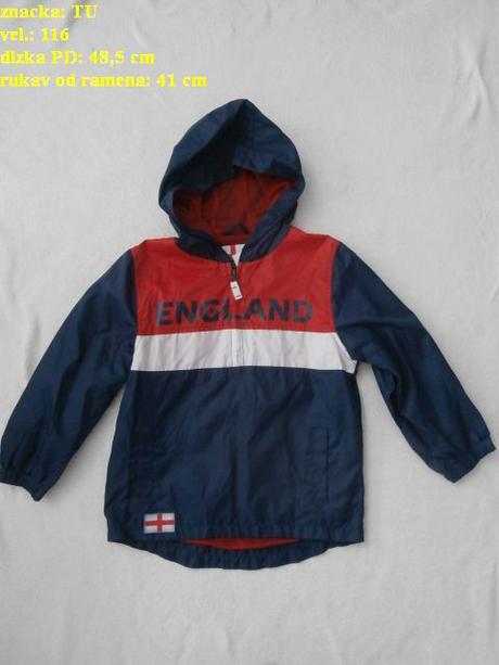 Bunda - vetrovka, tu,116