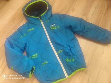 Zimná bunda obojstranná, decathlon,134