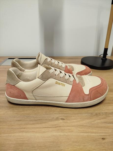 Shapen barefoot tenisky re-wind peach leather, 44