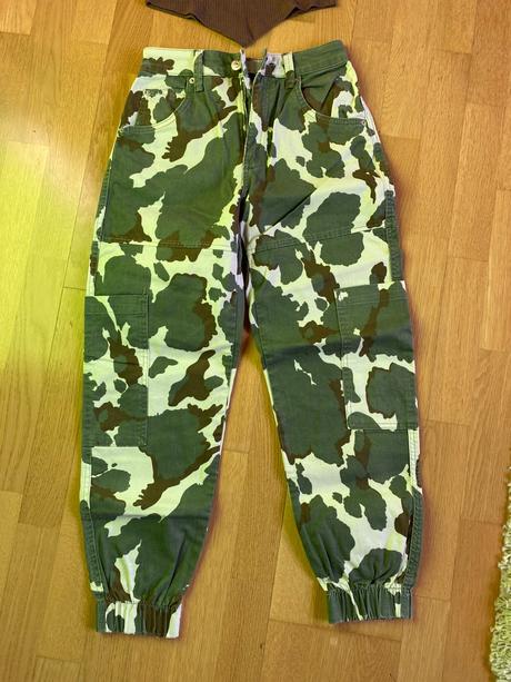 Bershka nohavice a tielko cropp, bershka,34