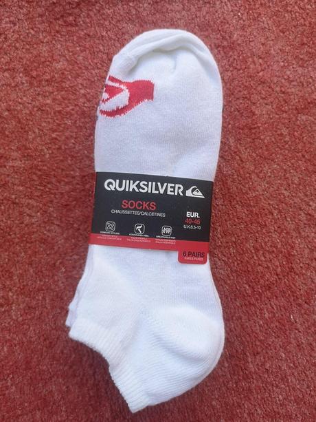 Quiksilver pánske ponožky 6 párov veľkosť 40-45, quiksilver,40 / 42 / 44 / 46