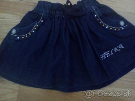 Rifľová sukňa next-stelka na 1 - 1 1/2 roka, next,92