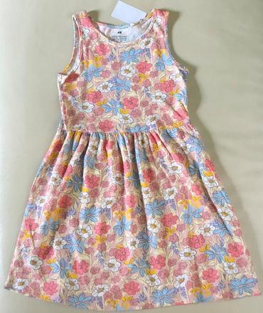 Nové,122/128 kviekovane h&m saty,7-8 r., h&m,128