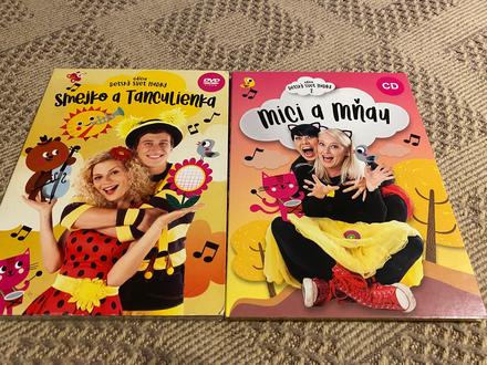 2 dvd smejko a tanculienka mici a mňau,