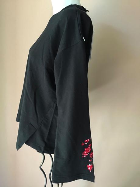 Teplakovy pulover s vysivkou na rukavoch sizeer/sp, s