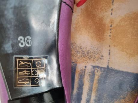 Fialové kožené lodičky 36, 36