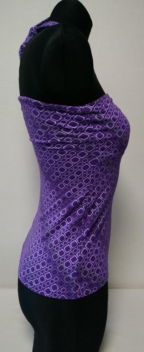 Dámsky fialový elastický top so vzorom, colours of, colours of the world,xs