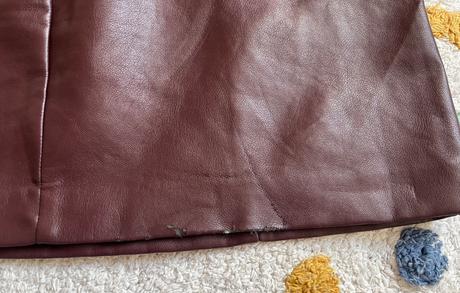 Koženková burgundy sukňa, new look, l/40, new look,l