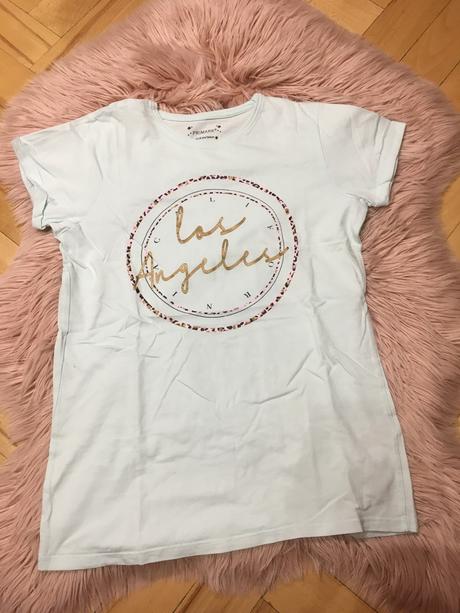 Bledo zelené tričko z nápisom, primark,158