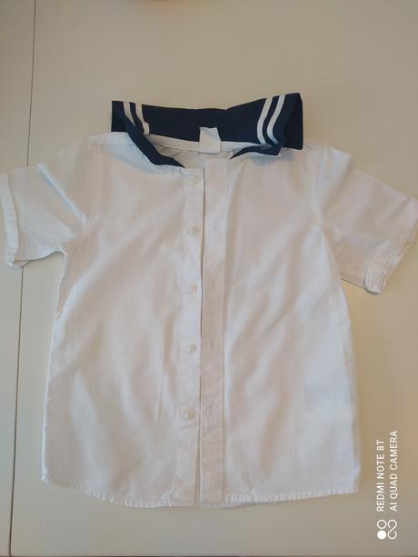 Námornícka súprava - košeľa + kraťasy, h&m,86