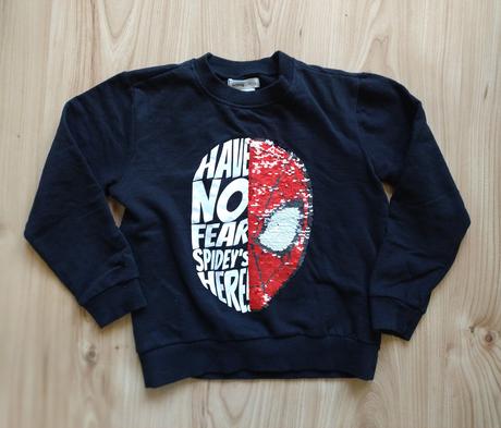 Mikina s flitrovaným obrázkom - spiderman, sinsay,128