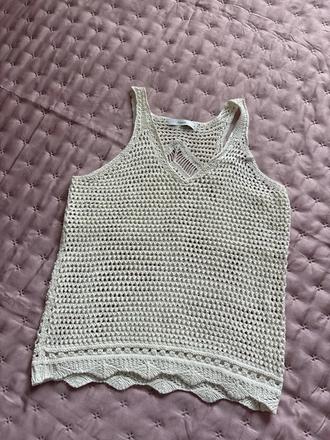 Krémový pletený top pigalle s, s