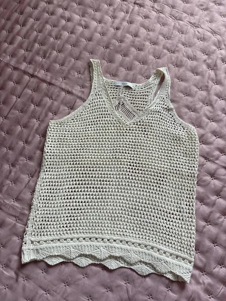 Krémový pletený top pigalle s, s