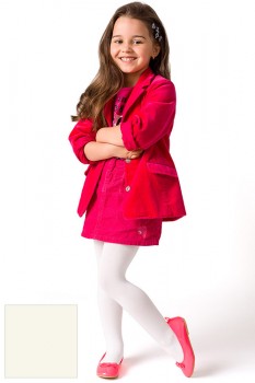 Biele detské pančušky silonky, 104 - 158