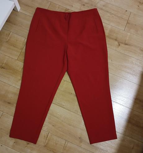 Červené elegantné nohavice, c&a,48