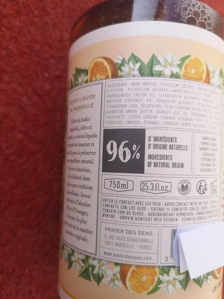 Panier des sens tekuté mydlo pomarančový kvet750ml, 