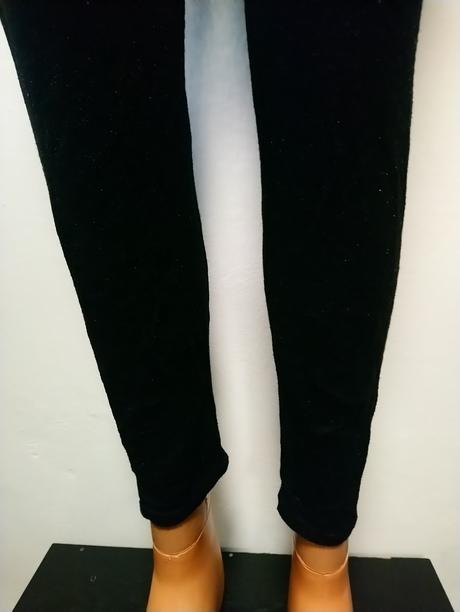 Dámske lesklé čierne rayon nohavice, sisters, s