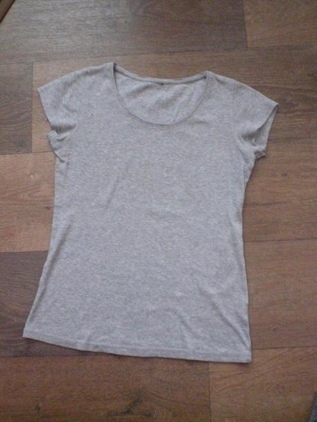Šedé melírované bavlnené tričko m - ako nové, 38