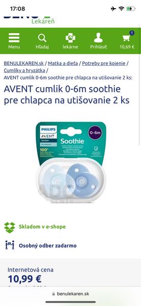 Tétines Philips Avent Soothie Lot De 4 - Silicone Sans BPA - Pour Bébés 0-3 Mois - Orthodontique, Forme Symétrique