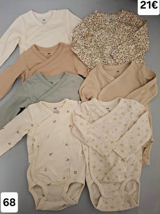 Zavinovacie body 7ks 68, h&m,68