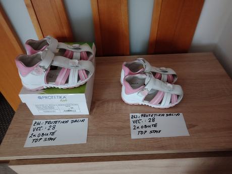Dievčenské sandále zn.protetika dalia veľ.28, protetika,28