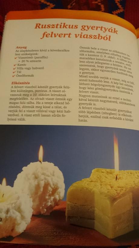 Kniha výroba sviečok v maďarčine,