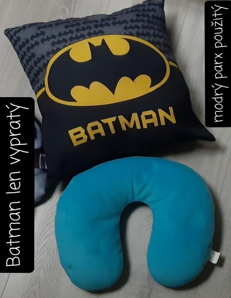 Vankúše batman klasický+cestovný modrý,