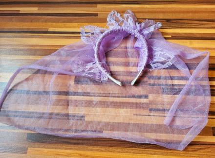 Doplnok na karneval - čelenka so závojom,