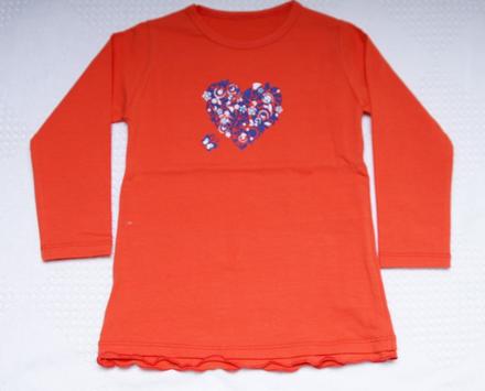 Tričko oranzové happy, 110 / 128