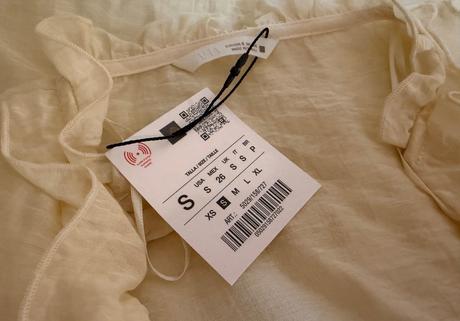 Zara elegantná krémová blúzka s volánmi, zara,s