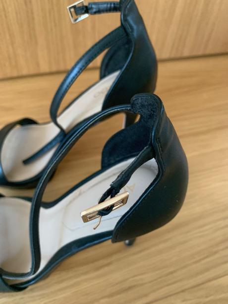 Aldo kožené čierne topánky na vysokom opätku, 38