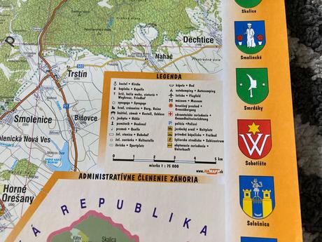 Mapa región záhorie,