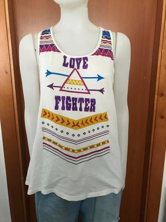 Tričko s potlačou "love fighter", 40/42, bonprix,40